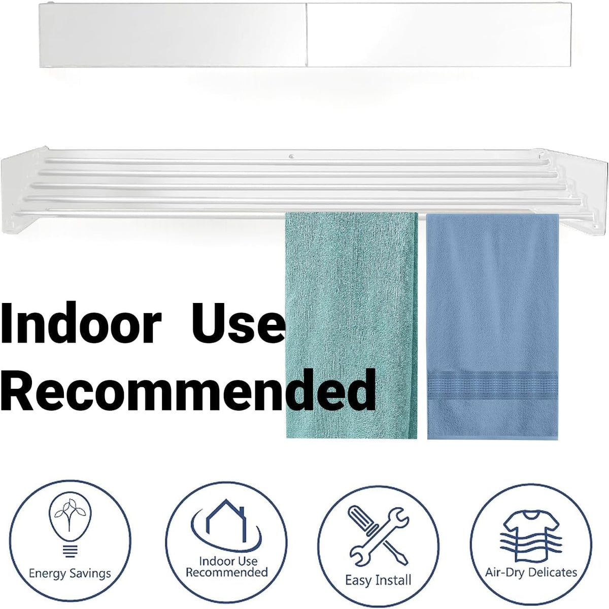 Foldable Wall-Mounted Clothes Dryer – Space-Saving Airer