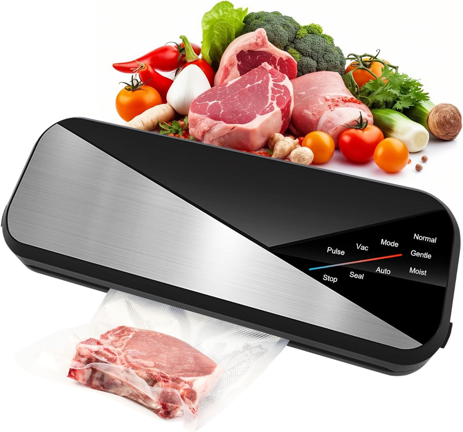 Multi-Function Vacuum Sealer with 30 cm Sealing Strip and 80 kPa Suction