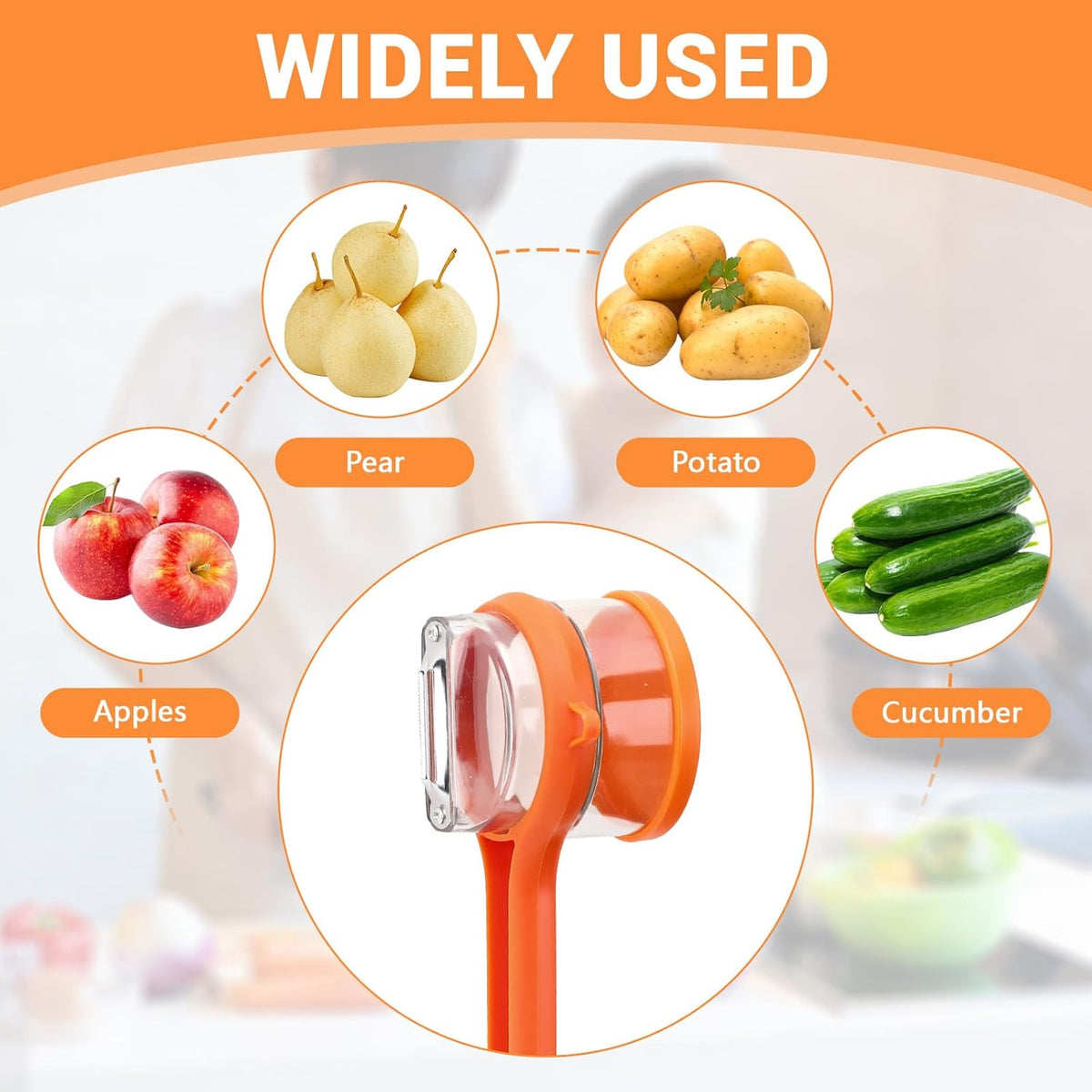 Effortless Fruit & Vegetable Peeler with Dual Blades