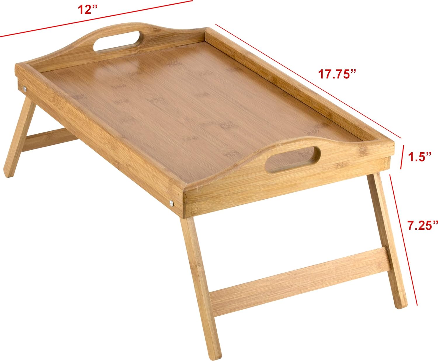 Versatile Bamboo Lap Tray with Foldable Legs