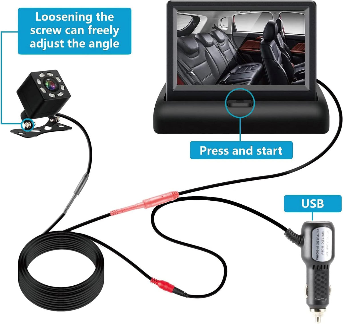 Smart Baby Car Monitor with Night Vision