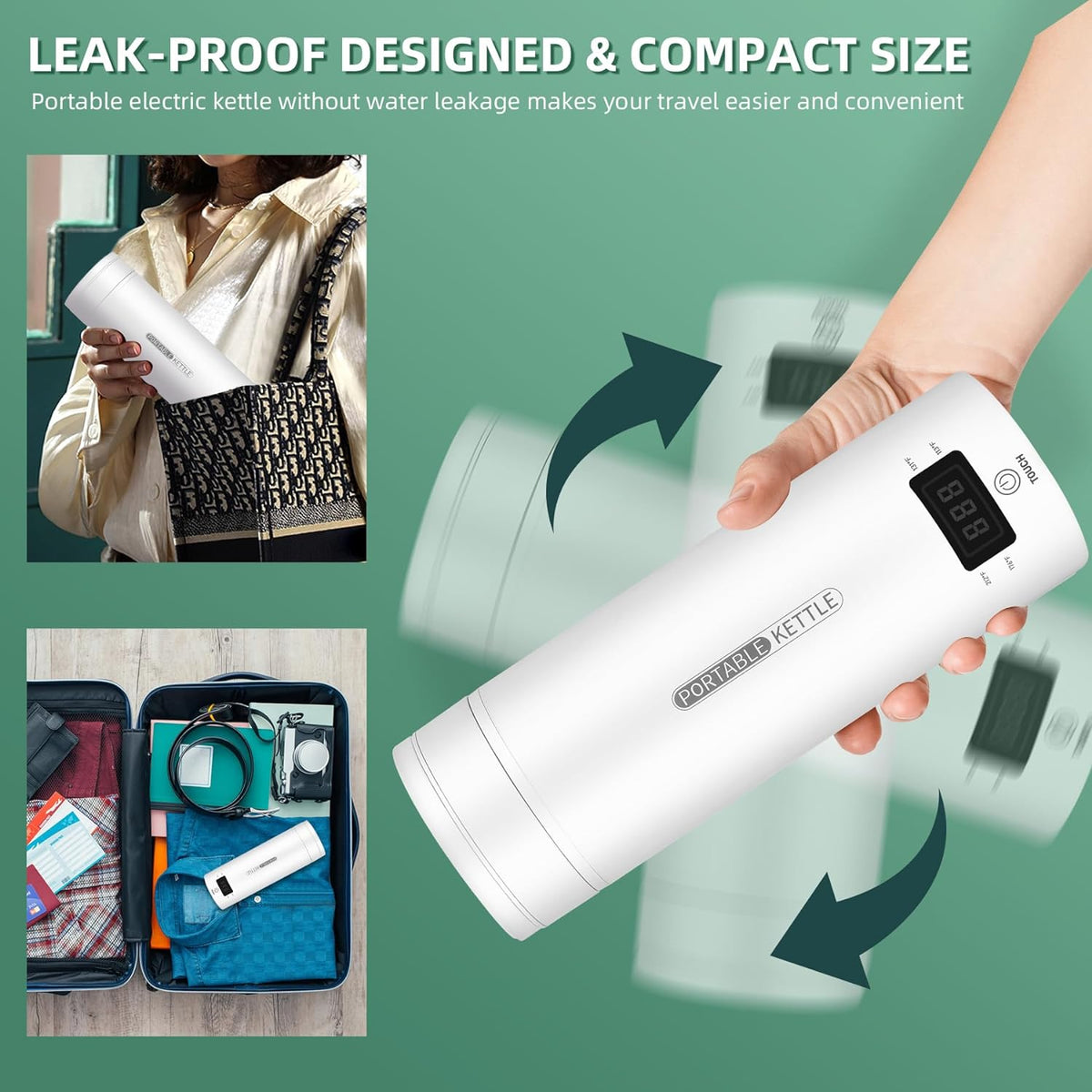 Compact Electric Travel Kettle for On-the-Go Brewing