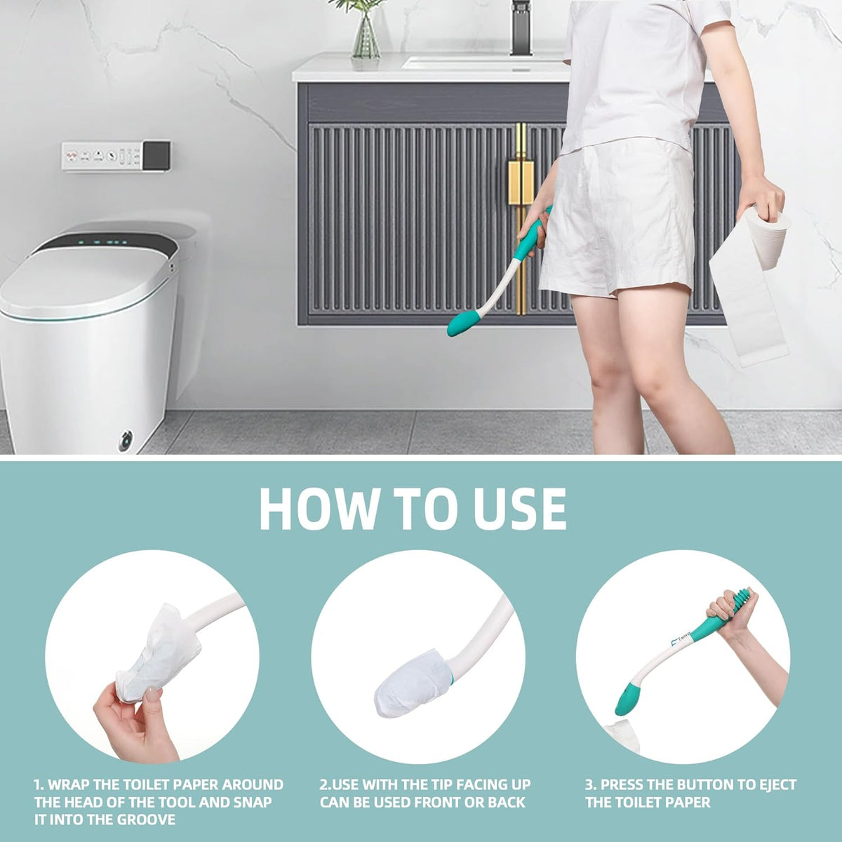 Comfort Reach Wiping Assist Tools - 2 Pack for Personal Hygiene