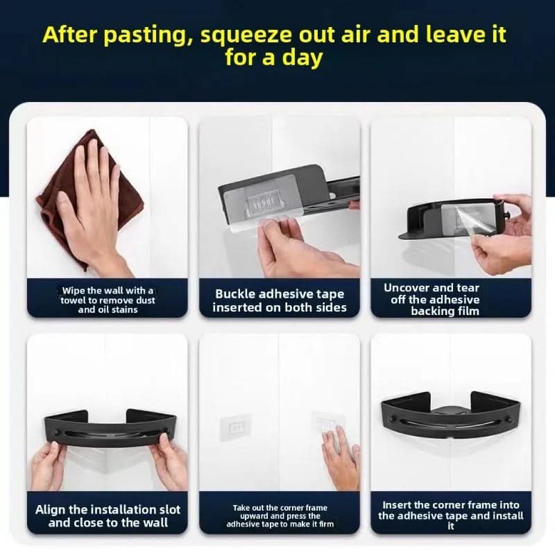 AquaEase – No Drill Adhesive Shower Storage Solution