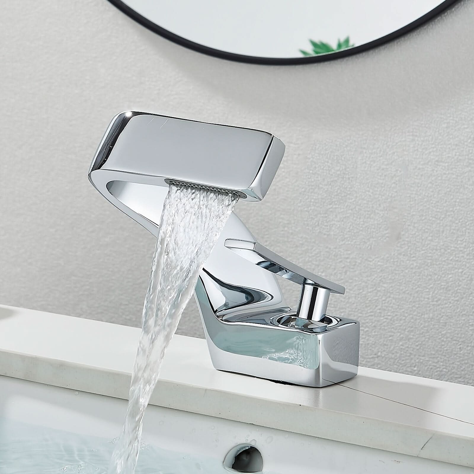 AquaVista - Elegant Waterfall Style Faucet for Bathrooms