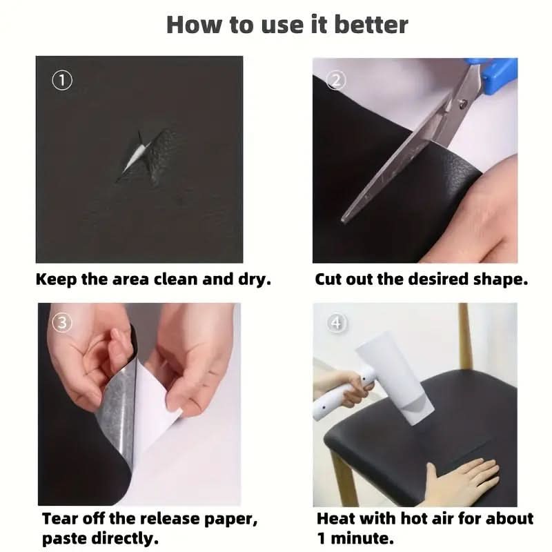 RevivePro – Extra Large Faux Leather Repair Patch for Easy Restoration