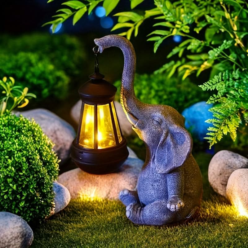 Sunny Safari – Solar-Powered Elephant Garden Light