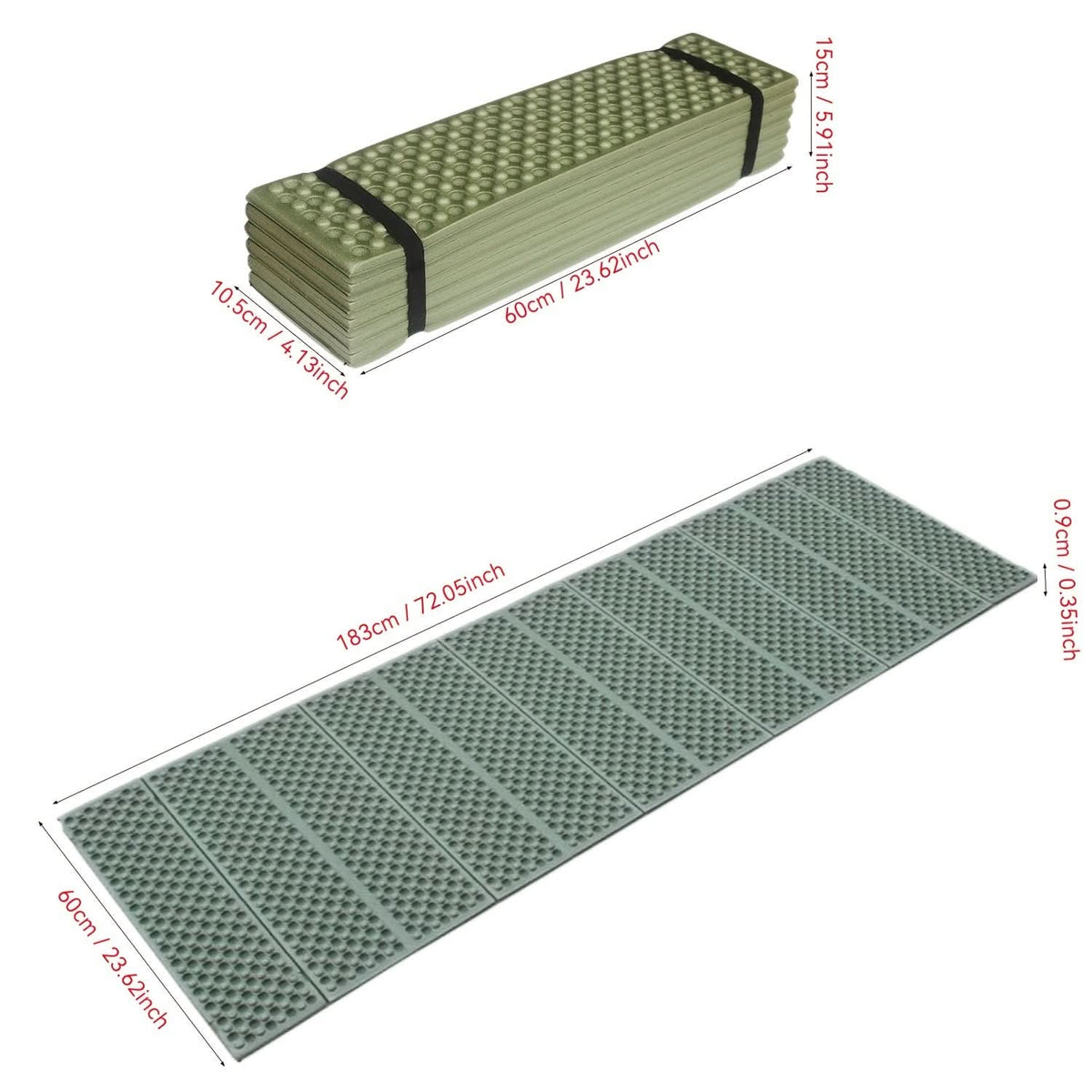 EcoComfort – Portable Foldable Foam Sleeping Mat for Camping