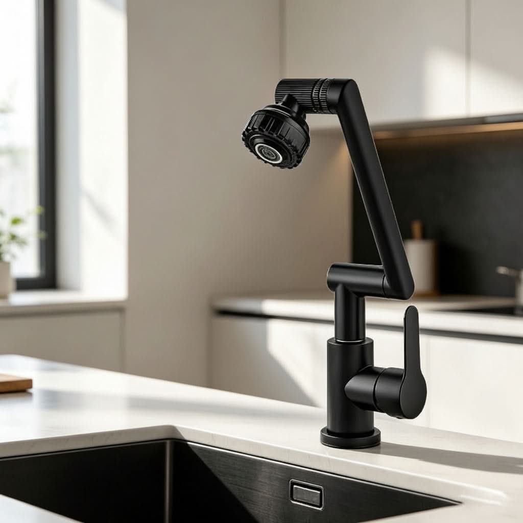 Versatile Swivel Faucet with Flexible Reach Arm