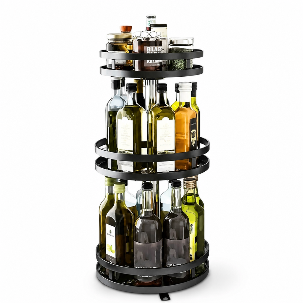 Metal Multi-Layer Kitchen Organizer (360° Rotating)