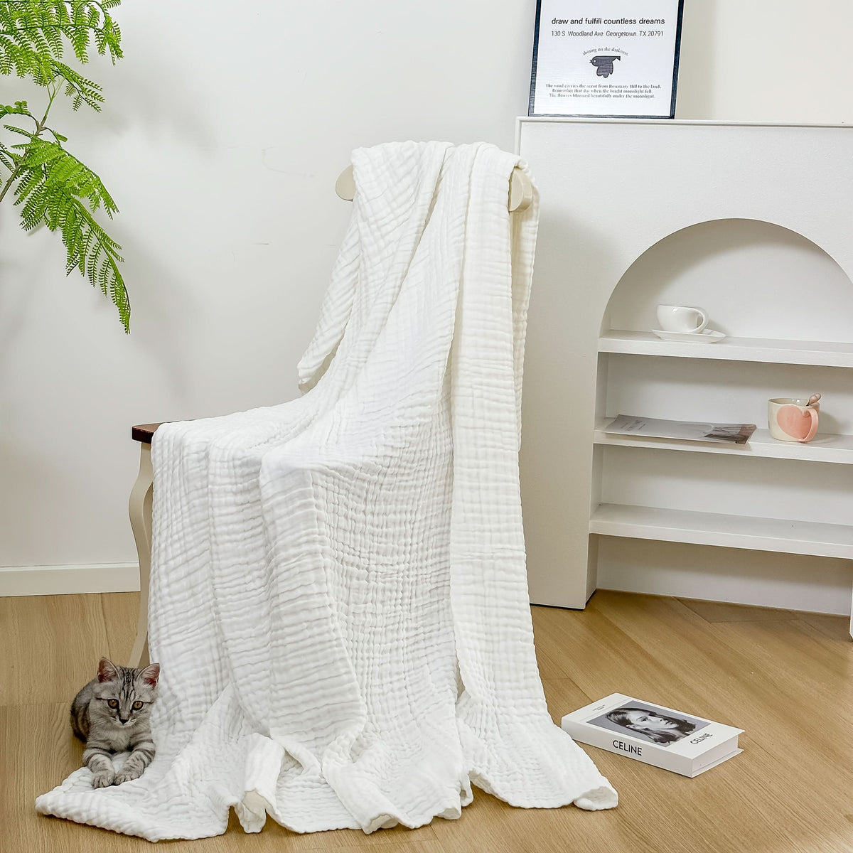 BreezyNest – Lightweight 6-Layer Blanket for All-Season Ease