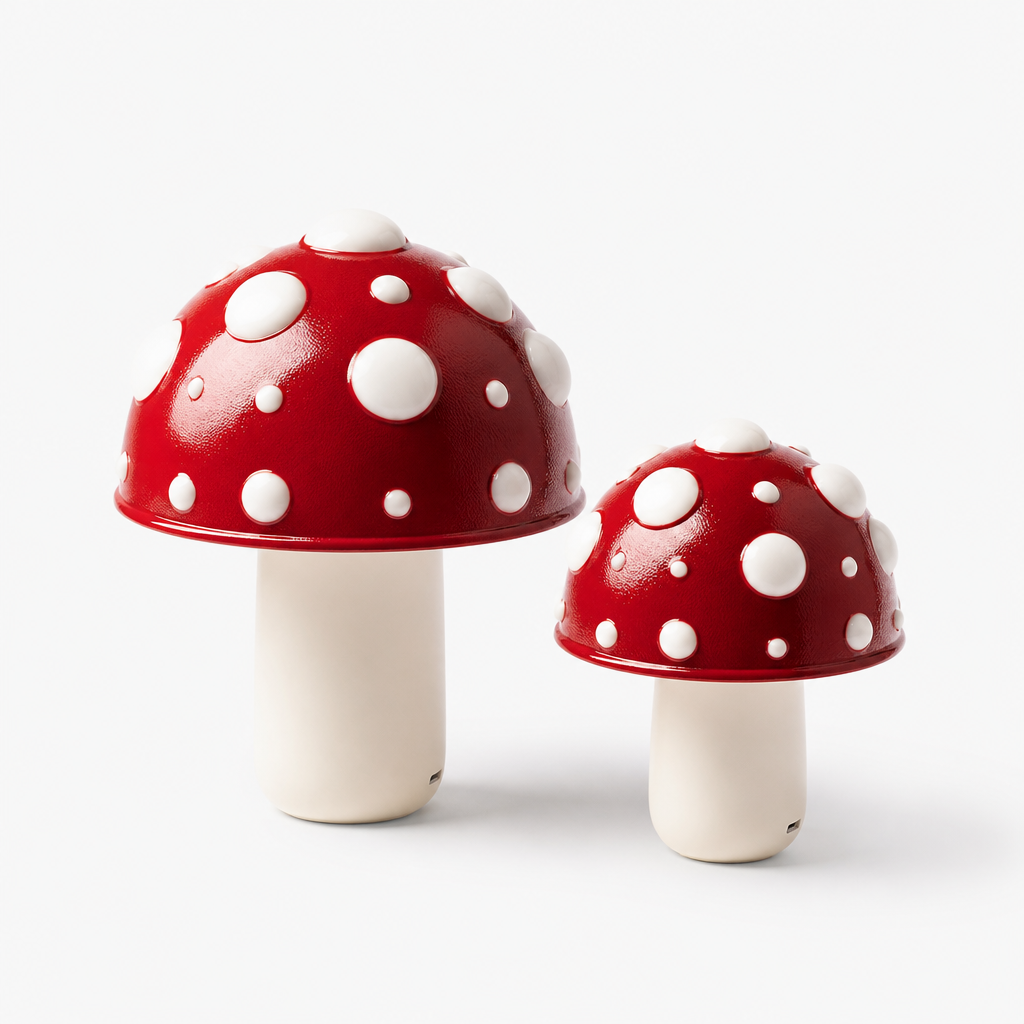 Dimmable LED Mushroom Table Lamp (USB-C Rechargeable)