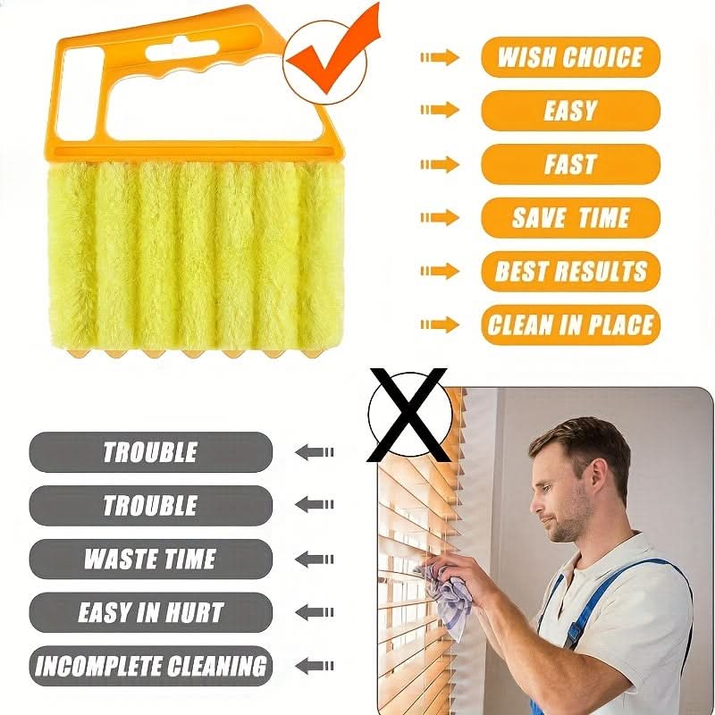 DustBuster Pro – Reusable Microfiber Brush for Windows & Blinds