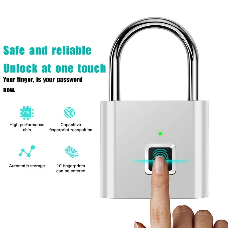 SmartSecure Biometric Lock – Keyless App-Controlled Padlock