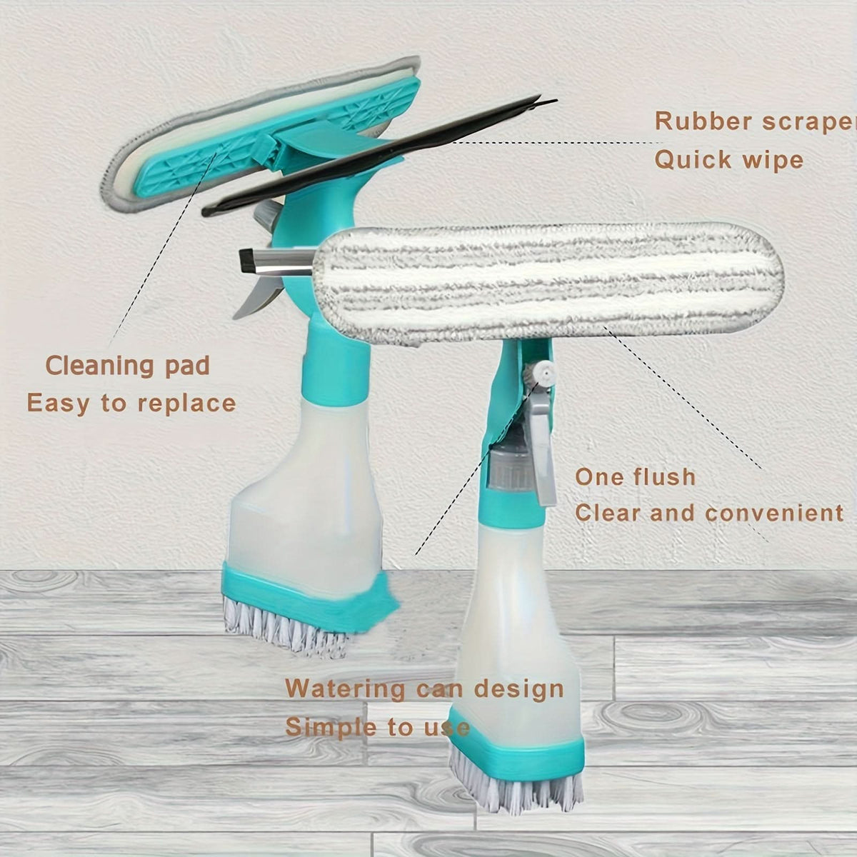 ClearView – All-in-One Glass Cleaning Solution with Spray & Scraper