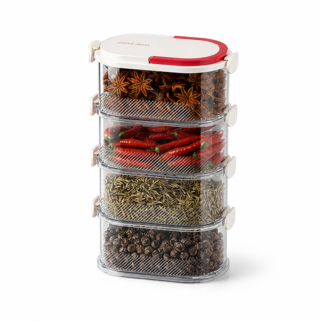 Transparent & Stackable Spice Organizer (Set of 2)