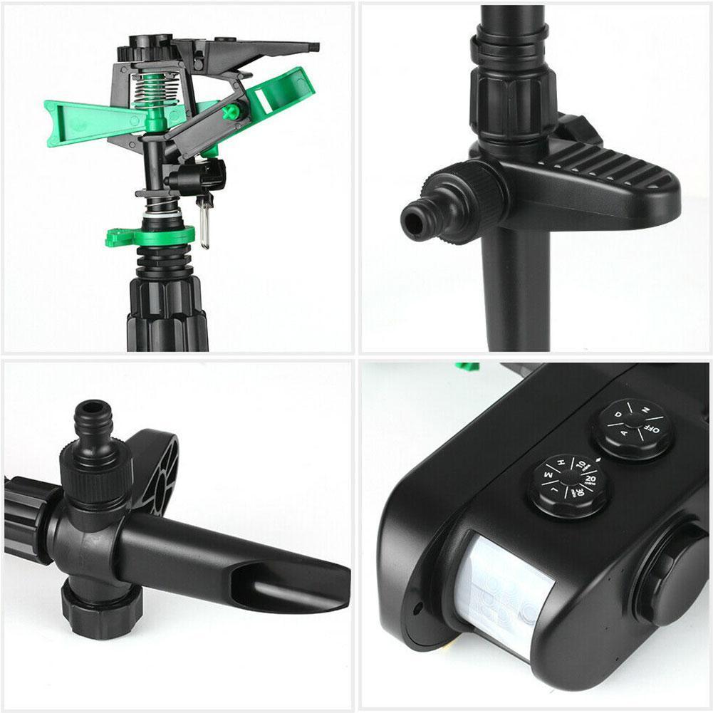 Solar-Powered Motion Sensor Sprinkler for Garden Protection