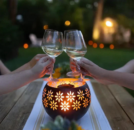 Diffuser Lamp with Flower Design – Scented Candle Holder