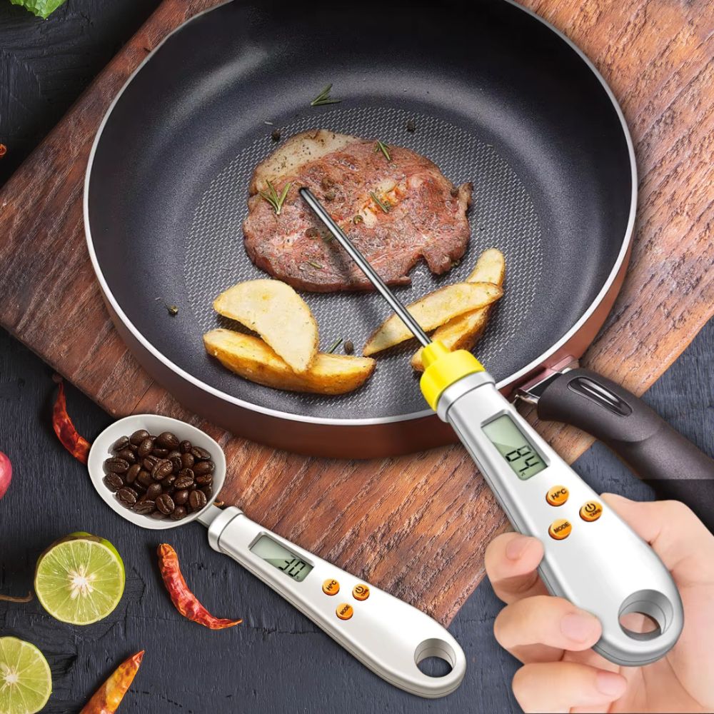 Versatile Digital Spoon Scale & Temperature Gauge