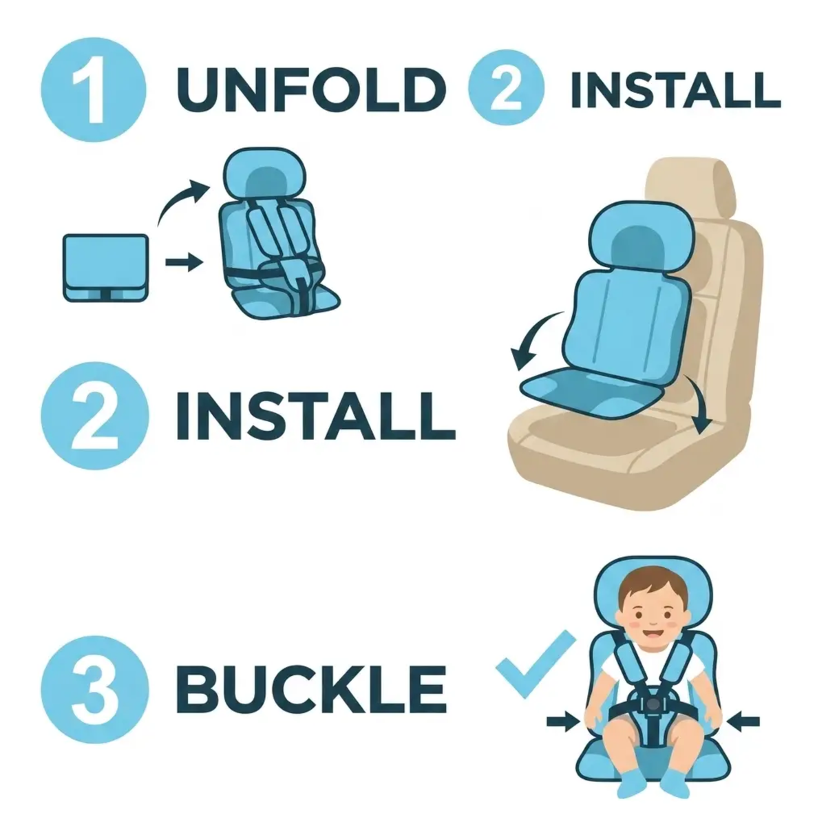 Compact Travel Booster Seat for Kids – Safe & Convenient