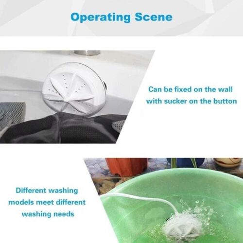 Compact Ultrasonic Laundry Cleaner for Quick Washes