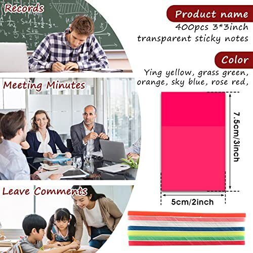 Clear Adhesive Notes for Effortless Organization