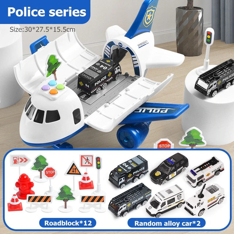 SkyQuest Adventure Set – 20-Piece Friction-Driven Airport Toys