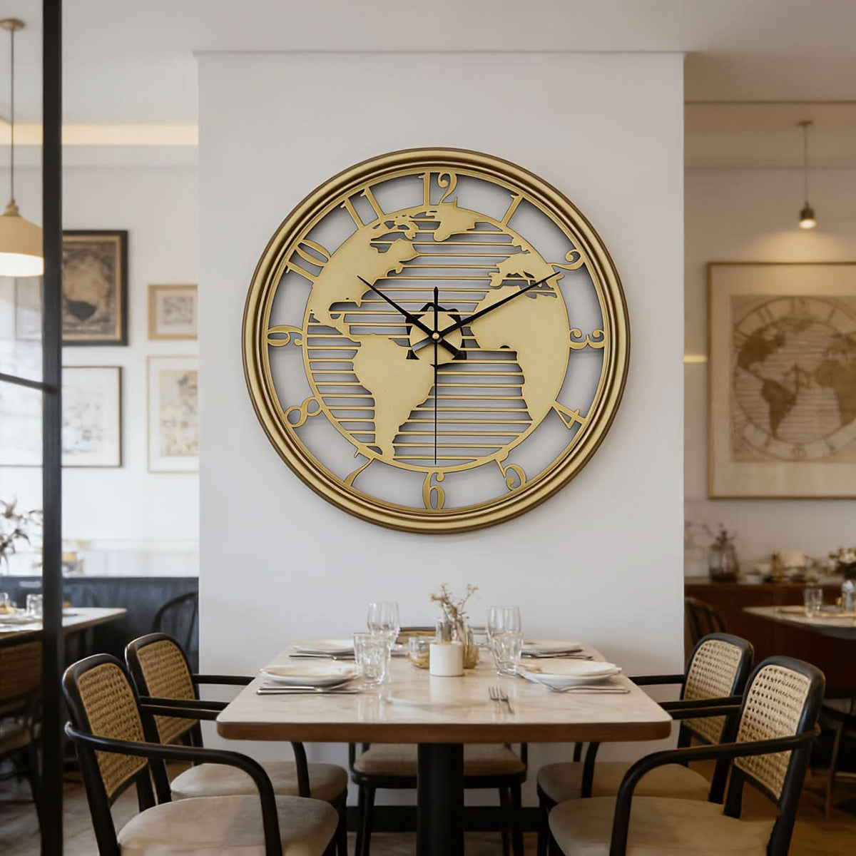 Global Serenity Metal Wall Clock with Silent Movement