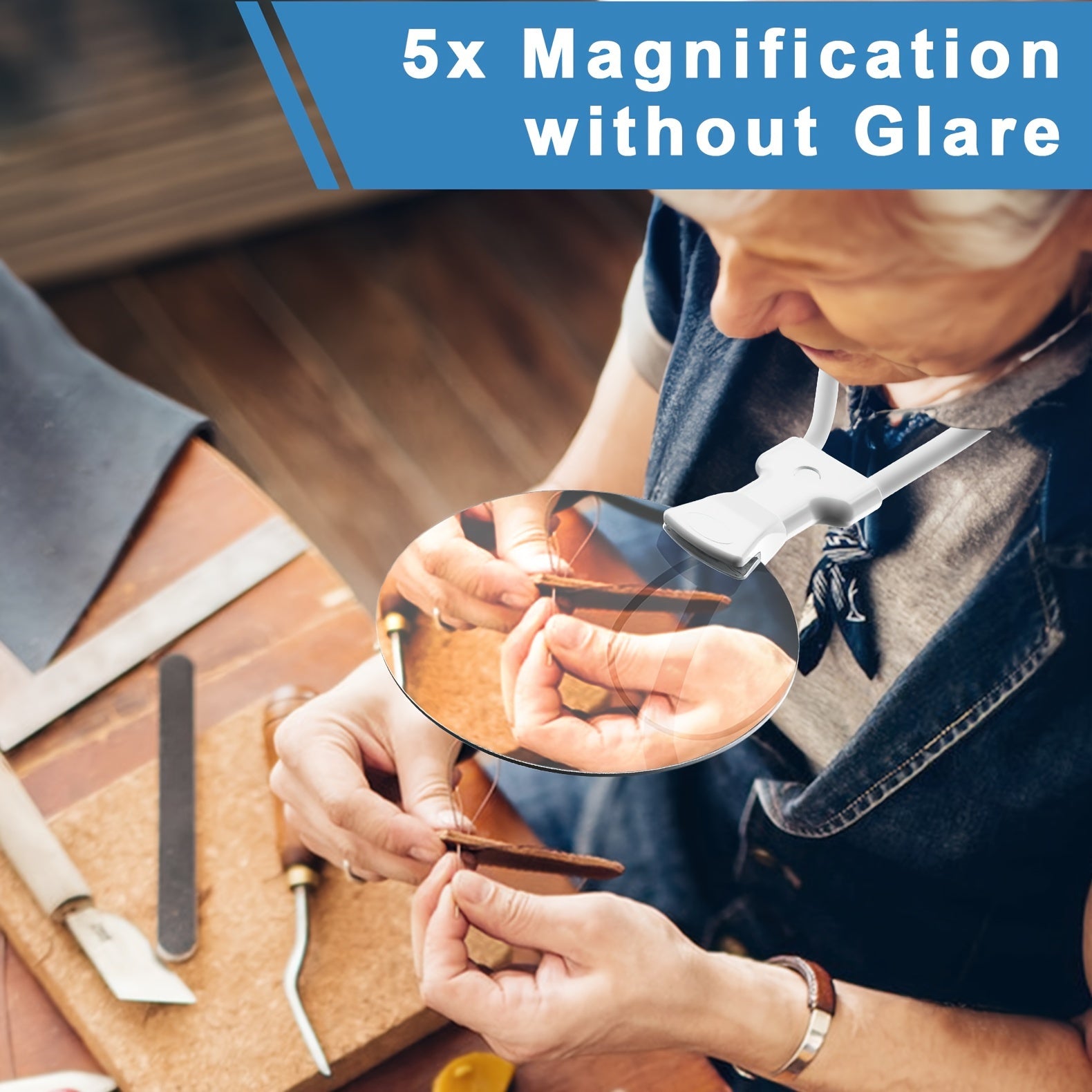 Hands-Free Vision Enhancer – 5X Magnification with Adjustable Neck Strap