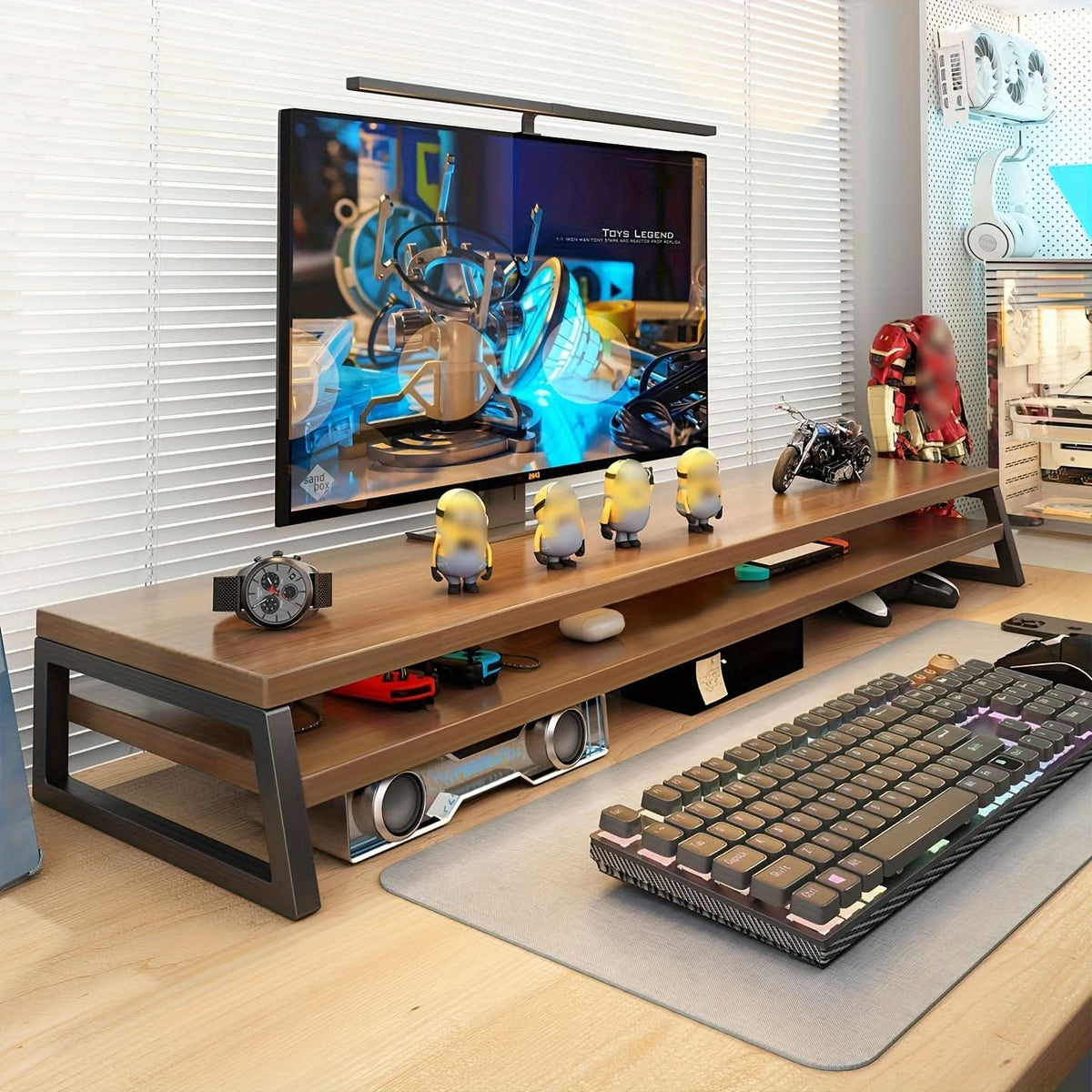 Elevated Monitor Stand for a Streamlined Workspace