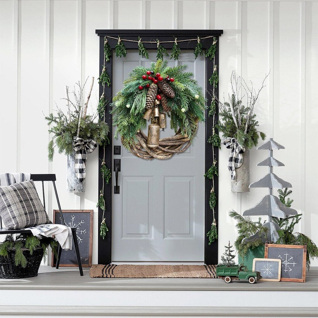 Rustic Holiday Charm Wreath for a Joyful Season