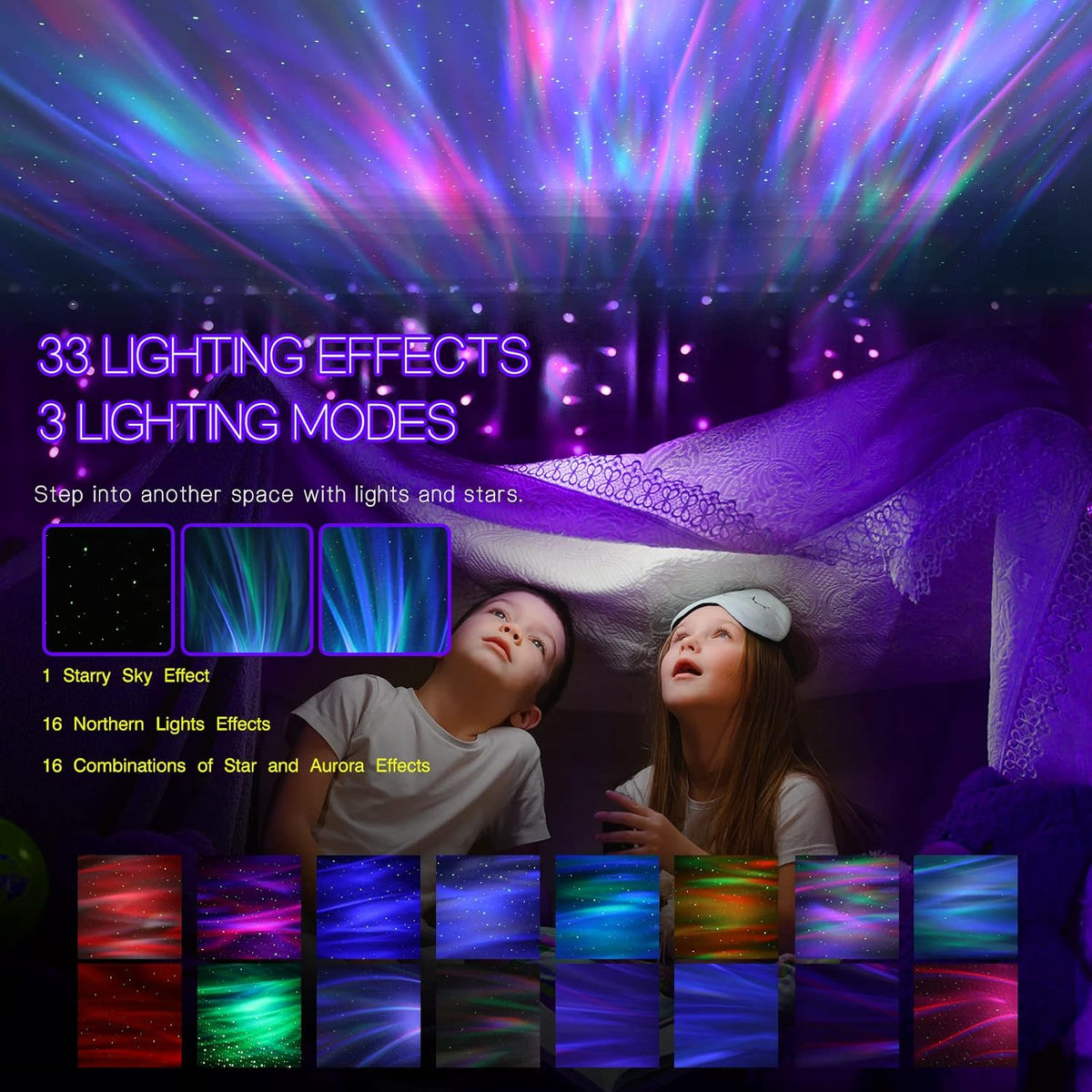 Celestial Glow Projector with Bluetooth Speaker