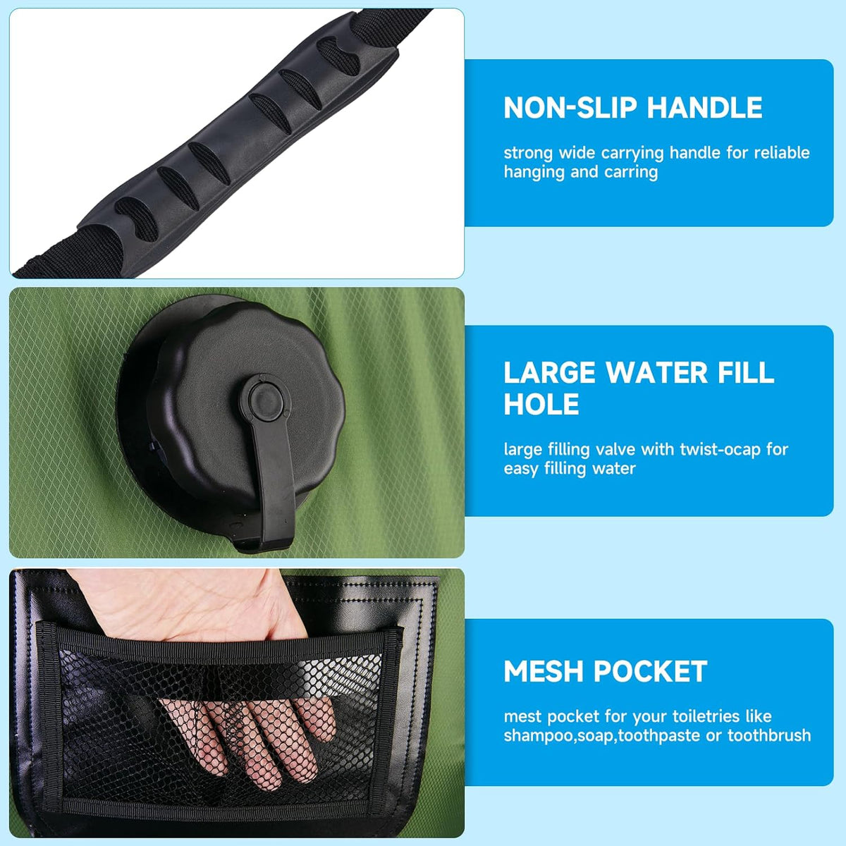 Eco-Friendly Solar Shower Bag for Outdoor Adventures
