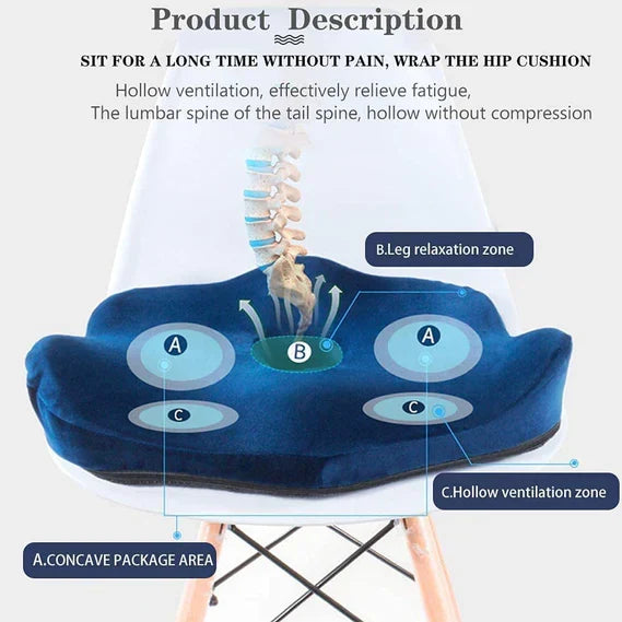 Ergonomic Comfort Cushion for Back Support and Relief