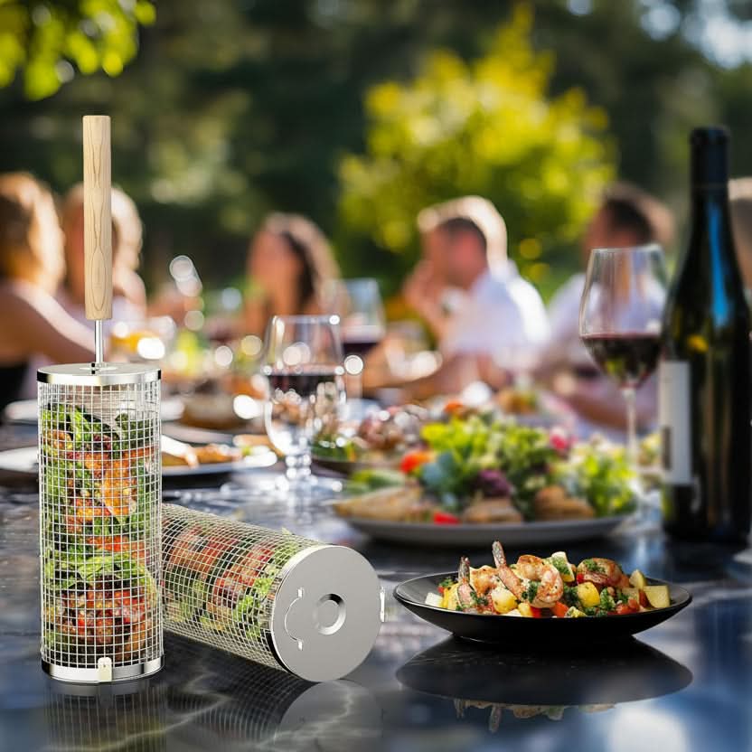GrillMaster Pro – Versatile BBQ Basket for Perfect Flipping
