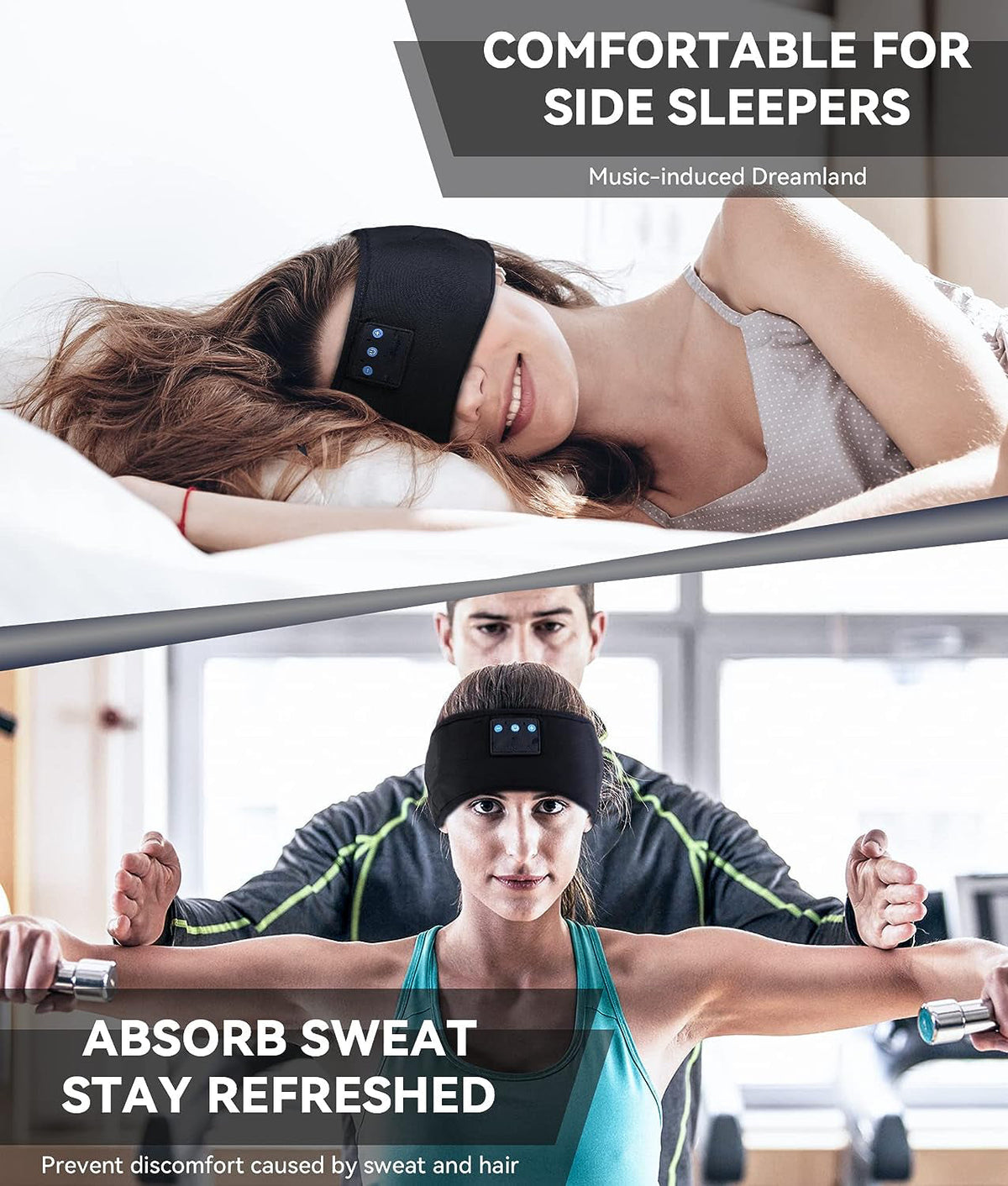 ComfortFit Wireless Sleep and Sports Headband