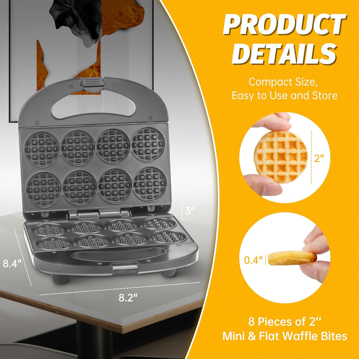 Compact Waffle Baker for Quick Delicious Treats