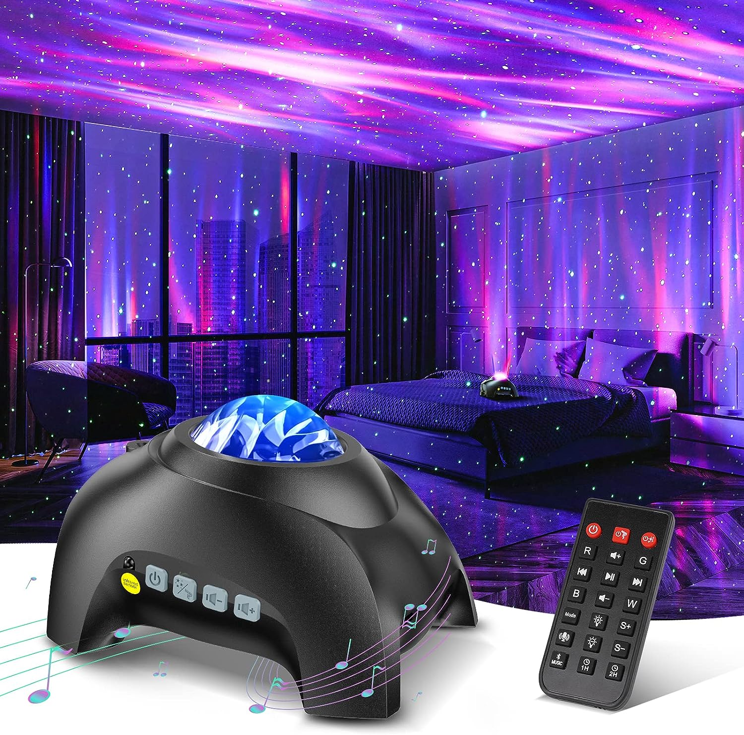 Celestial Glow Projector with Bluetooth Speaker