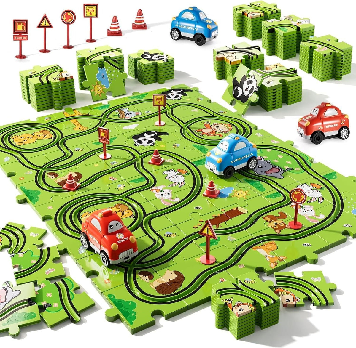Interactive Animal Track Puzzle Set for Kids