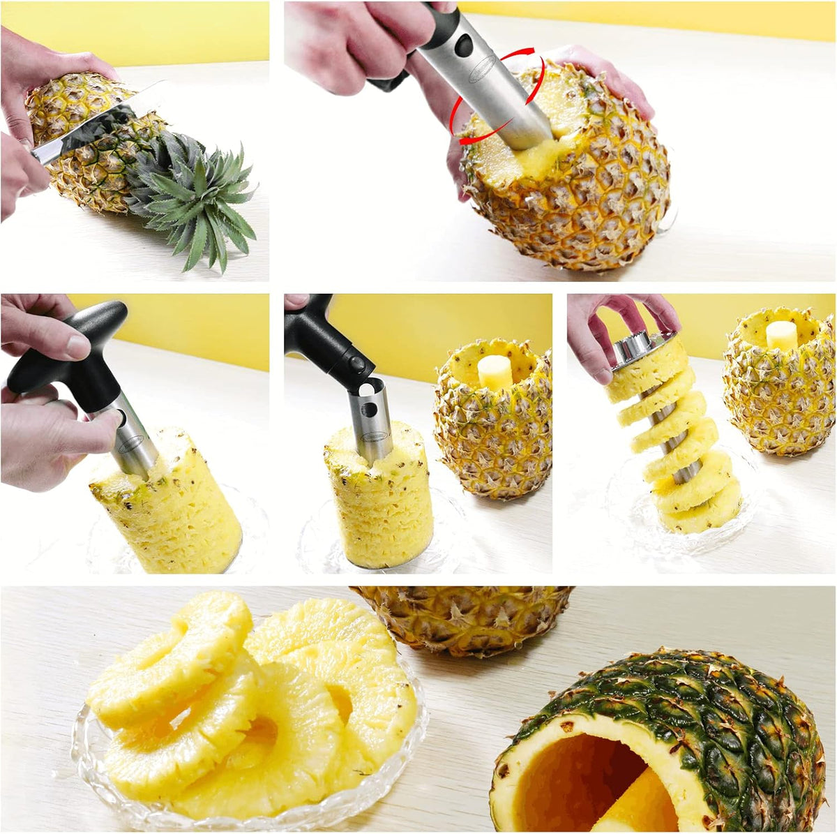 Effortless Pineapple Slicer and Corer Tool