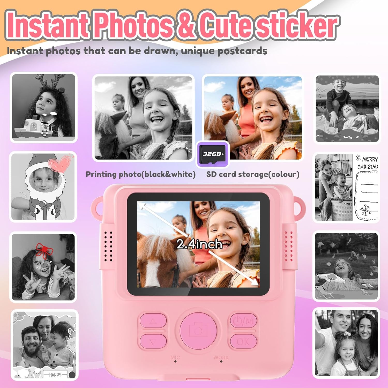Compact Instant Photo Camera for Young Creatives