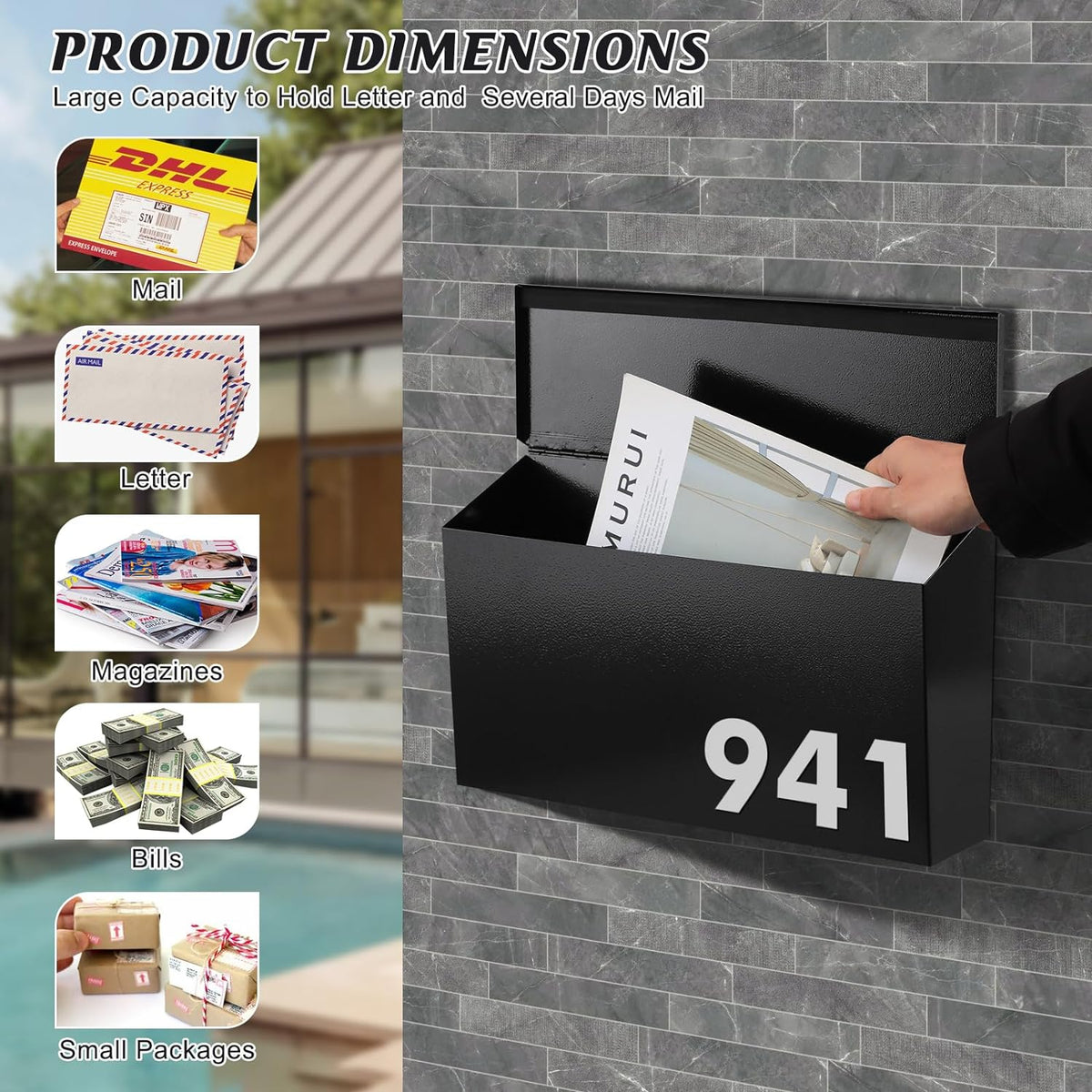 Spacious Wall-Mounted Mail Organizer