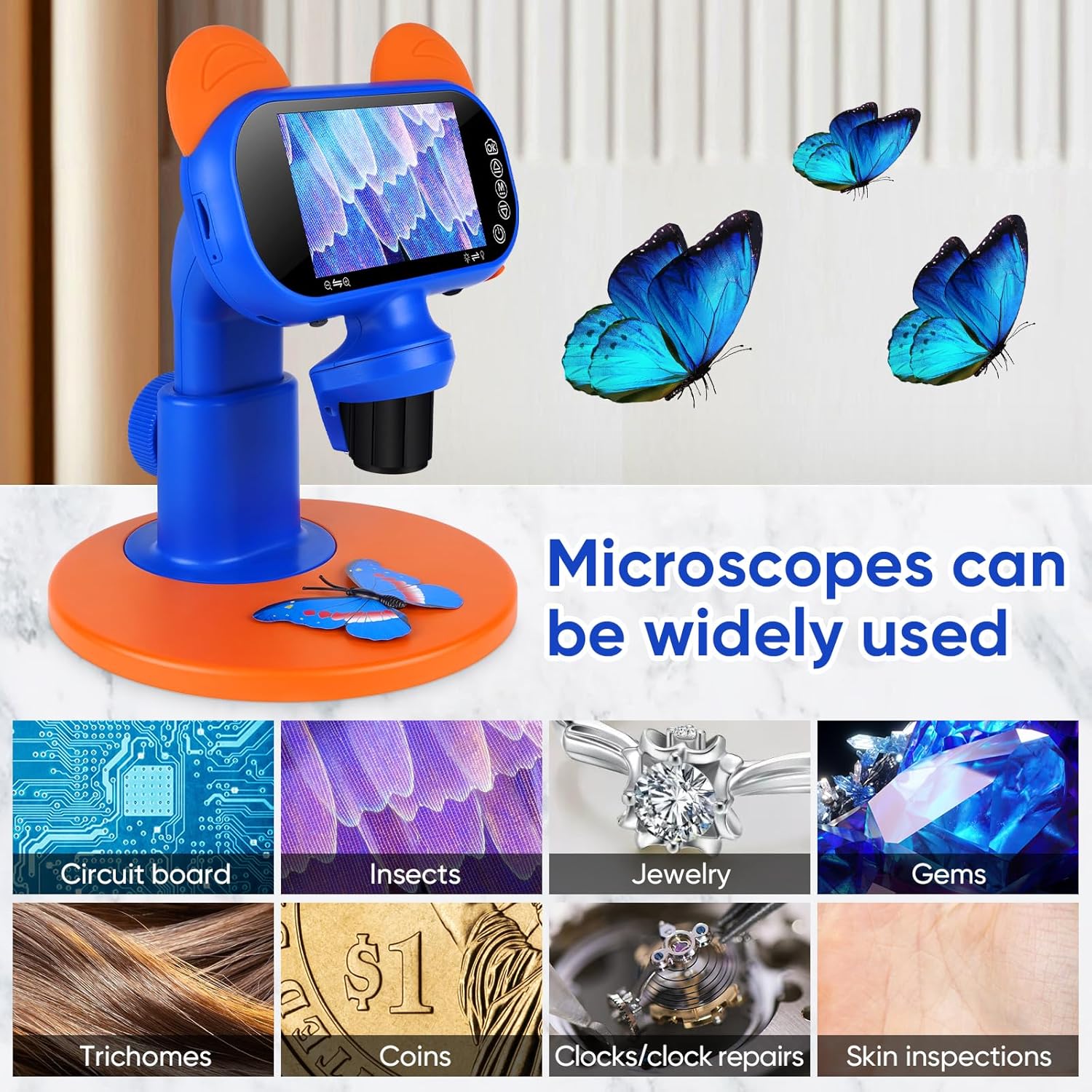 Compact Exploratory Digital Microscope with HD Display