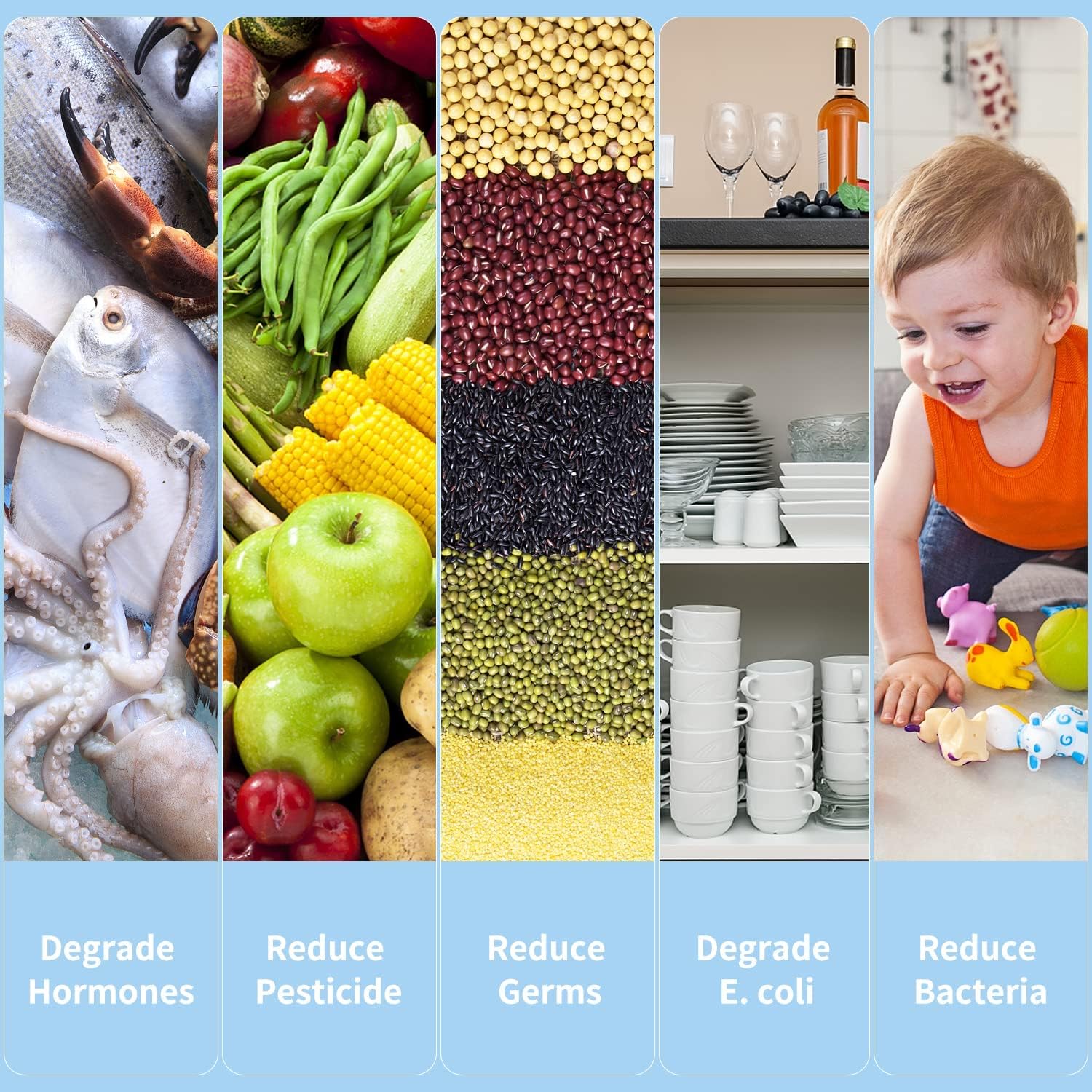 Portable Produce Purifier for Fresh Fruits and Veggies