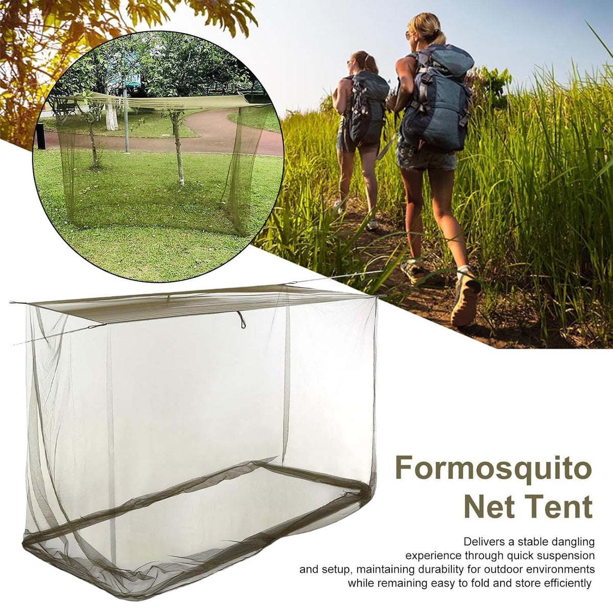 Rectangular Insect Mesh Canopy for Outdoor Use