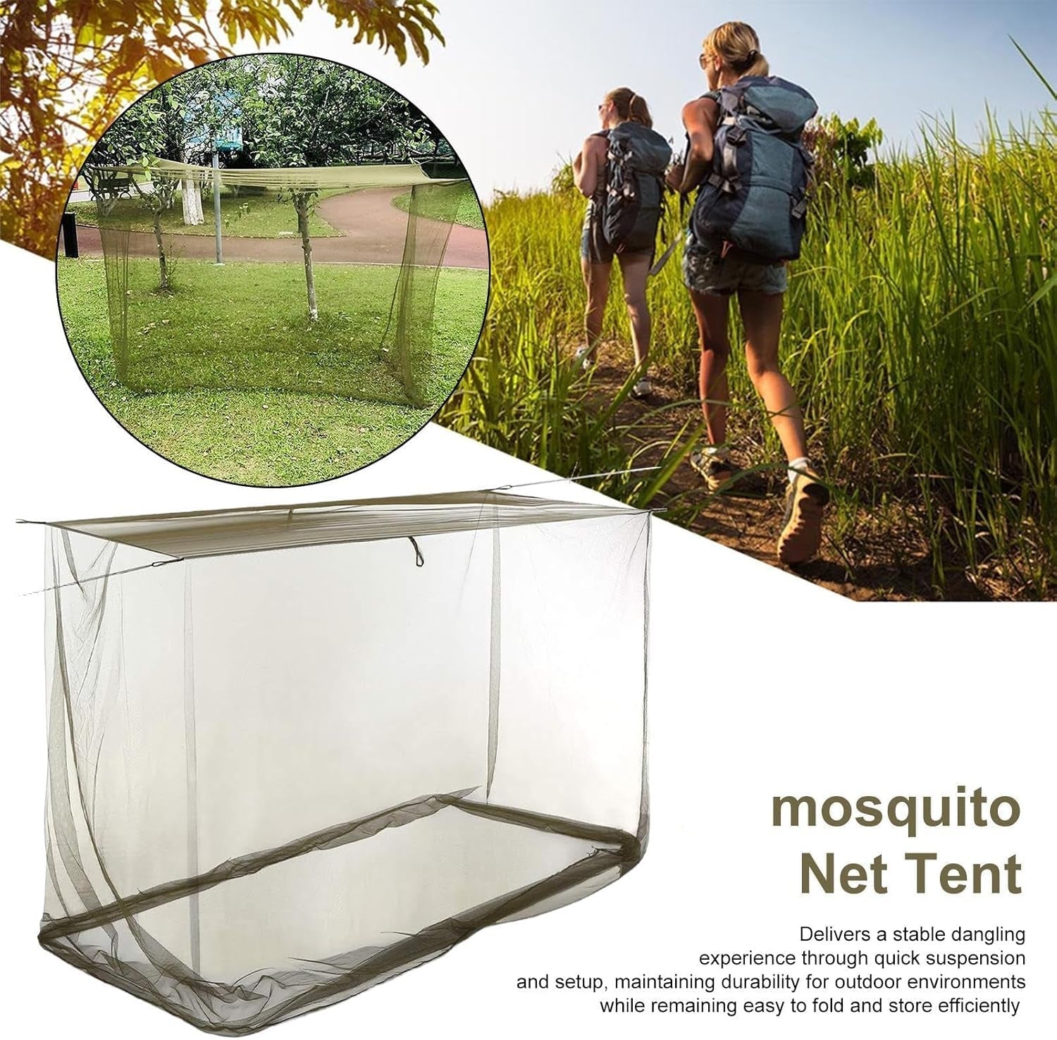 Rectangular Insect Mesh Canopy for Outdoor Use