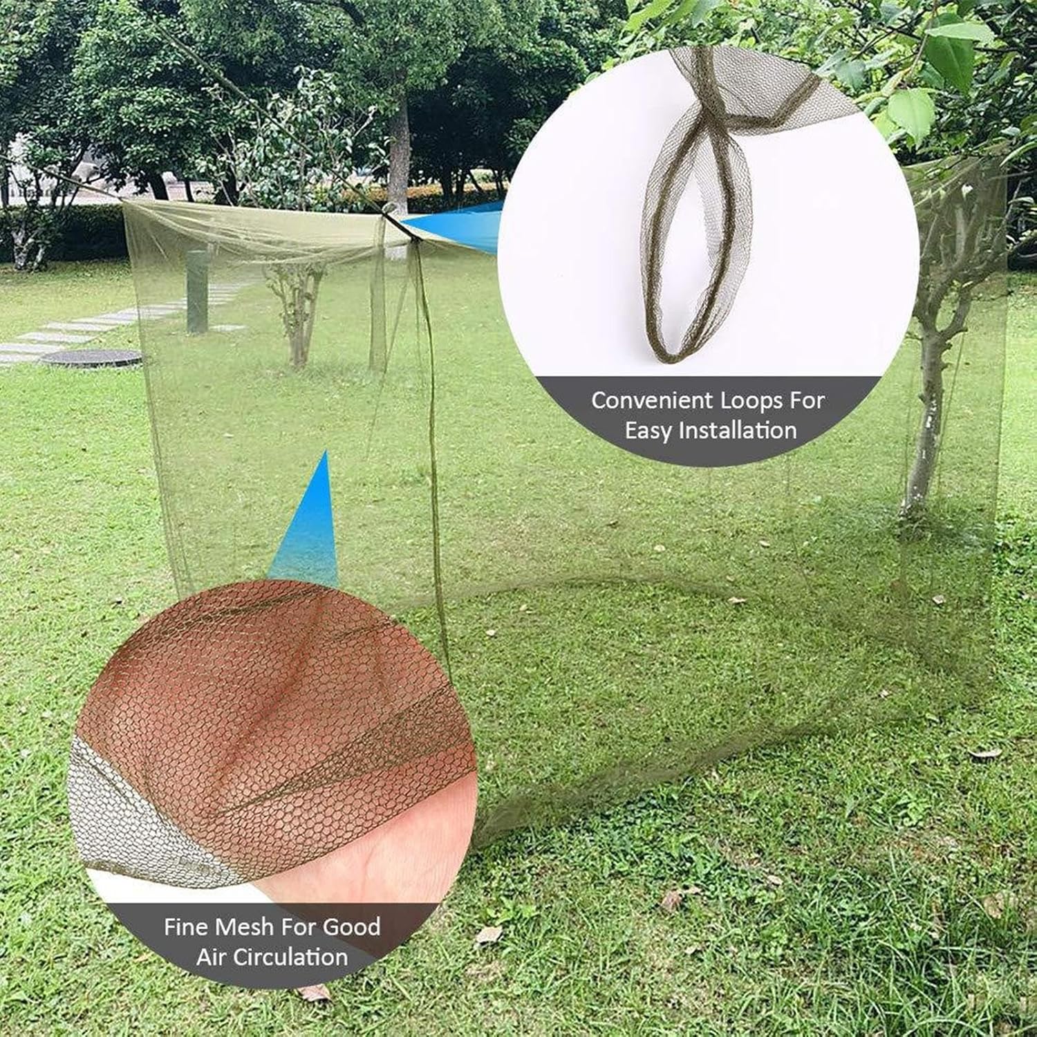 Rectangular Insect Mesh Canopy for Outdoor Use