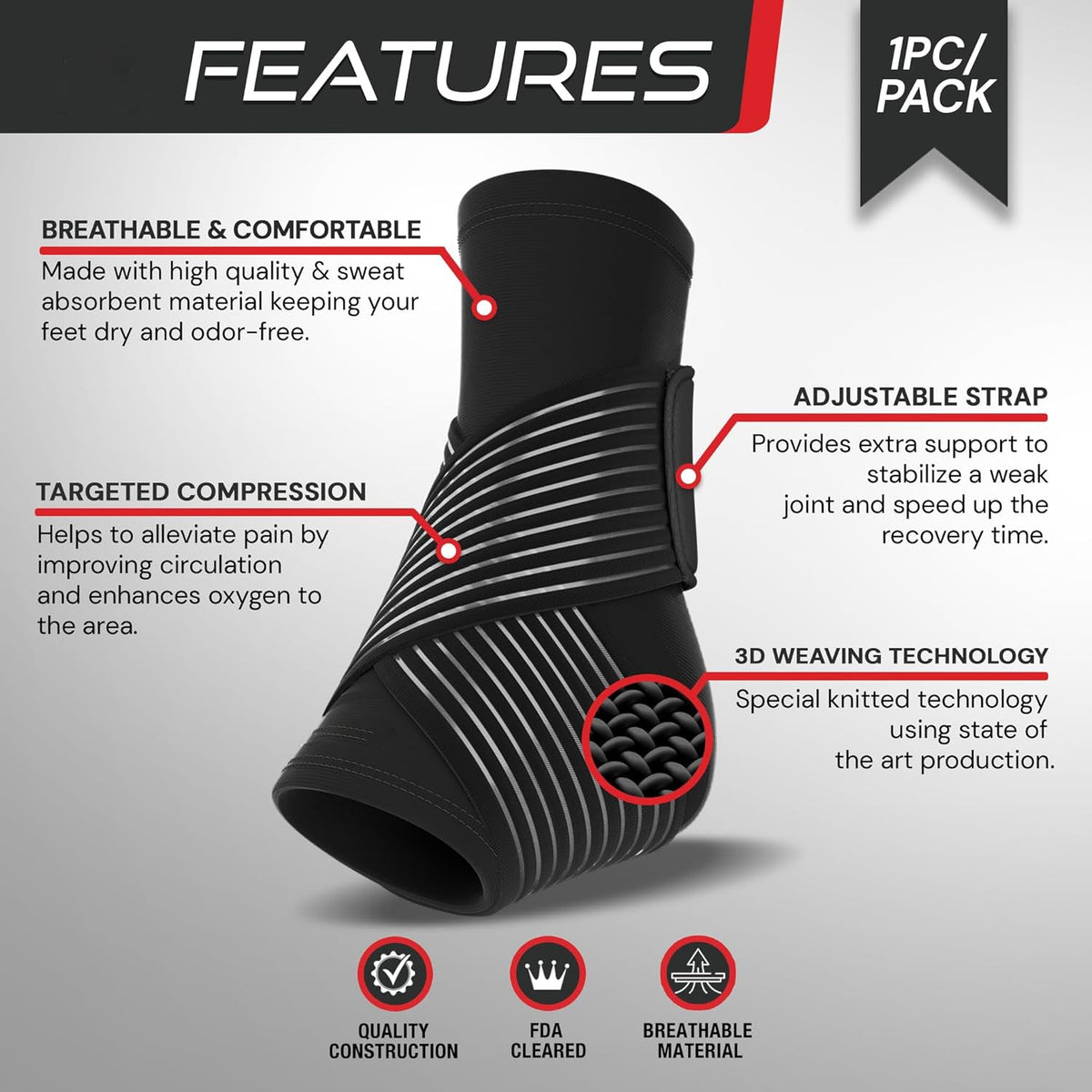 ComfortFit Ankle Stabilizer for Enhanced Recovery