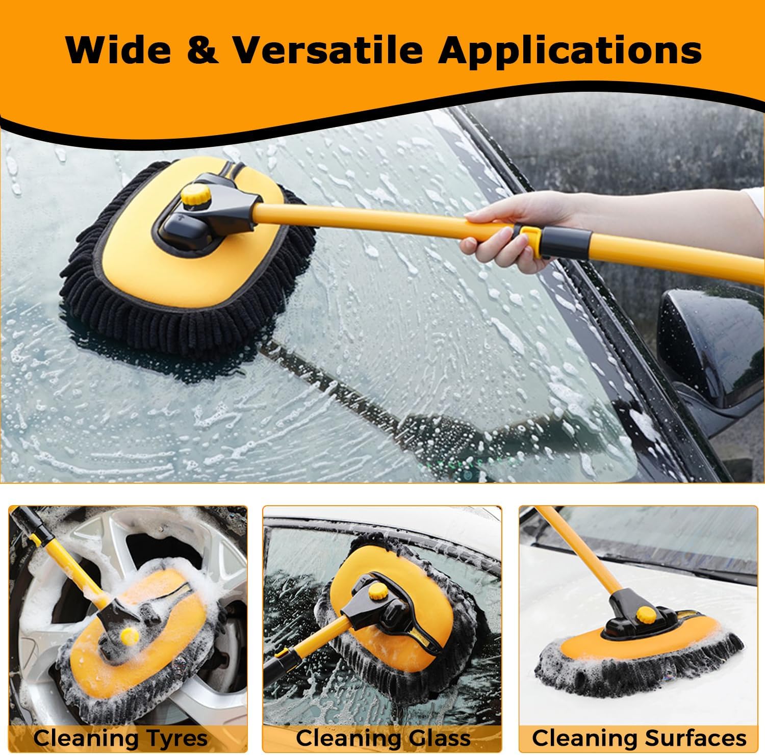 Ergonomic Multi-Surface Cleaning Brush