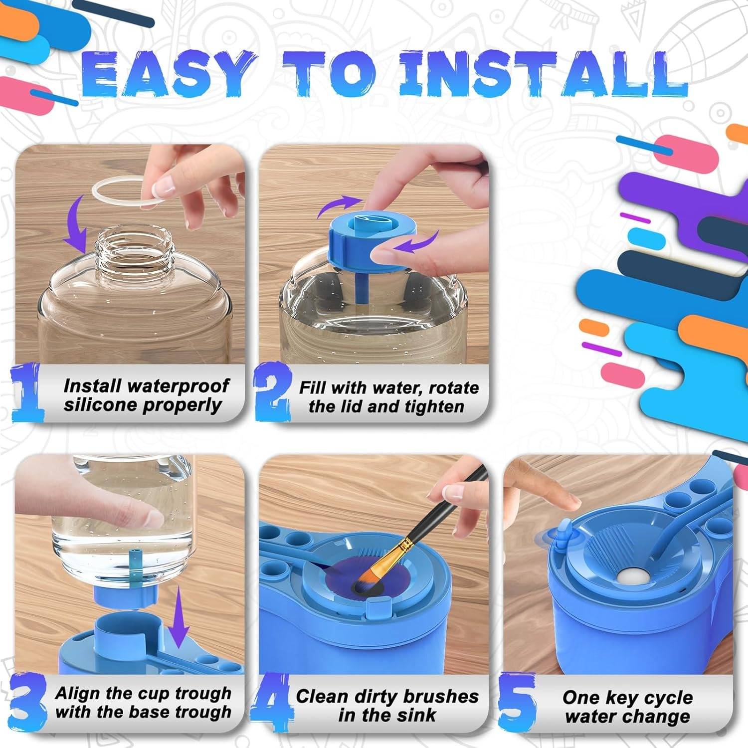 Effortless Brush Cleaning Station